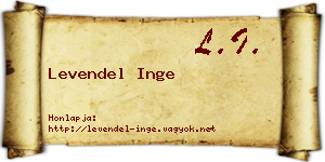 Levendel Inge névjegykártya